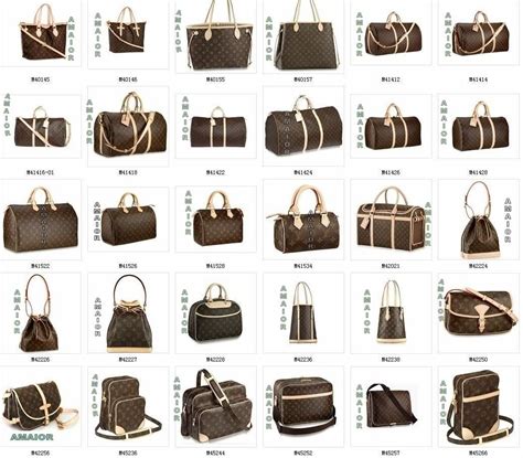 louis vuitton bag types|louis vuitton bag names.